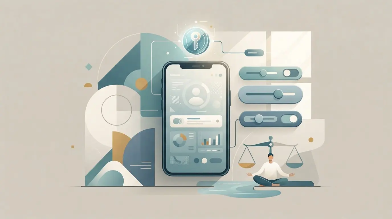 Illustration af mobil casinooplevelse med dansk digital identitet og ansvarligt spil